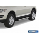 Пороги Подножки Volkswagen Touareg 2003-2010 стиль "Silver" (без пневмоподвески)