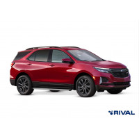 Пороги Подножки для Chevrolet Equinox, 2020- стиль "Slim Silver"