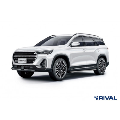 Пороги Подножки Jetour X90 Plus 2023- стиль "Slim Silver"