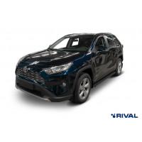 Пороги Подножки Toyota Rav4 2019- стиль "Slim Black"