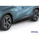 Пороги Подножки Hyundai Tucson 2021- стиль "Slim Black"