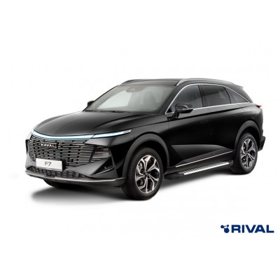 Пороги Подножки Haval F7 II 2024-н.в стиль "Bmw-Style"