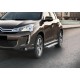 Пороги Подножки для Citroen C4 AirCross 2012-/ C-Crosser 2007-/ Mitsubishi ASX 2010-/ Outlander 2007-/ Peugeot 4007/400 стиль "Silver"