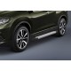 Пороги Подножки для Nissan Qashqai 2007-2013/ X-Trail 2007-2015 стиль "Silver"