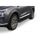 Пороги Подножки для Hyundai Santa Fe 2021- стиль "Black"