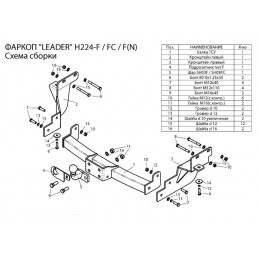 Фаркоп HYUNDAI SANTA FE (DM) 2012-2018 / KIA SORENTO 4 (XM FL) 2012-2018 (C НЕРЖ. ПЛАСТИНОЙ) + электрика