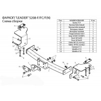 Фаркоп SSANG YONG ACTYON SPORTS (QJ) 2006- (усиленный) +электрика