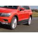 Пороги Подножки для Volkswagen Tiguan 2020- стиль "Premium-Black"