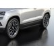 Пороги Подножки для Skoda Karoq 2020-/ Volkswagen Taos 2021- стиль "Premium-Black"