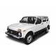 Пороги Подножки для Lada Нива 5D 1977-/ Нива Urban 5D 2016- стиль "Premium-Black"