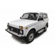 Пороги Подножки для Lada Нива 3D 1977-/ Нива Urban 3D 2016- стиль "Silver"