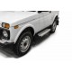 Пороги Подножки для Lada Нива 3D 1977-/ Нива Urban 3D 2016- стиль "Silver"