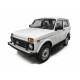 Пороги Подножки для Lada Нива 3D 1977-/ Нива Urban 3D 2016- стиль "Black"