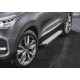 Пороги Подножки для Chery Tiggo 4 2019- стиль "Silver"