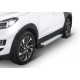 Пороги Подножки для Hyundai Tucson 2015-2021/ Kia Sportage 2016- стиль "Silver"