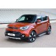 Пороги Подножки для Kia Soul 2017-2019 стиль "Silver"