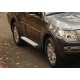 Пороги Подножки для Mitsubishi Pajero IV 2006-2011-2014- стиль "Silver"