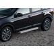 Пороги Подножки для Nissan Qashqai 2013-/ X-Trail 2015-2019/ Renault Koleos 2017- стиль "Silver"