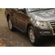 Пороги Подножки для Mitsubishi Pajero IV 2006-2011-2014- стиль "Black"