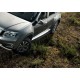 Пороги Подножки для Nissan Terrano 2014-/ Renault Arkana 2019-/ Duster 2011-/ Kaptur 2020- стиль "Black"