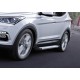 Пороги Подножки для Hyundai Santa Fe/ Santa Fe Premium 2012-2018 стиль "Silver"