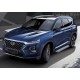 Пороги Подножки для Hyundai Santa Fe 2018-2021 стиль "Silver"