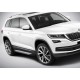 Пороги Подножки для Skoda Kodiaq 2017- стиль "Silver"