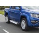 Пороги Подножки для Volkswagen Amarok 2016- стиль "Silver"