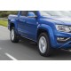 Пороги Подножки для Volkswagen Amarok 2016- стиль "Black"