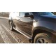 Пороги нержавеющие с черной площадкой "Эстонец" для Nissan Terrano 2014-